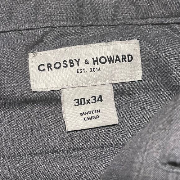 CROSBY & HOWARD Men’s Olive Green Cargo Pants, Cotton, Straight Leg, Size 30 - Picture 4 of 9